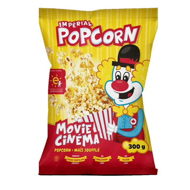 Imperial Popcorn, Movie Style Popcorn, Gluten, Cholesterol, Peanut, Dairy Free, Vegan, Kosher, 300g