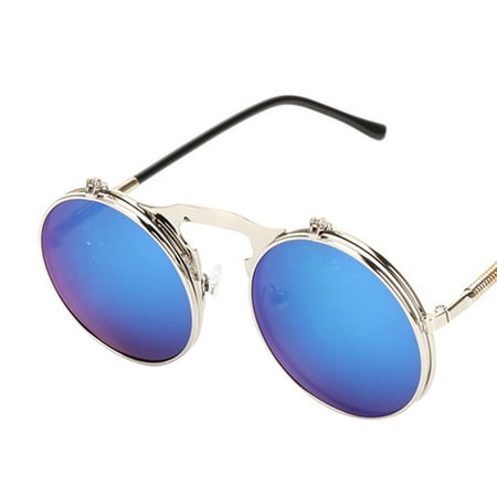 Forkortelse Rubin Lao Fashion Flip Up Steampunk Sunglasses Men driving sun glasses Round Vintage  Mens Sunglass Driving Pilot Glasses Sunproof UV400 | Walmart Canada