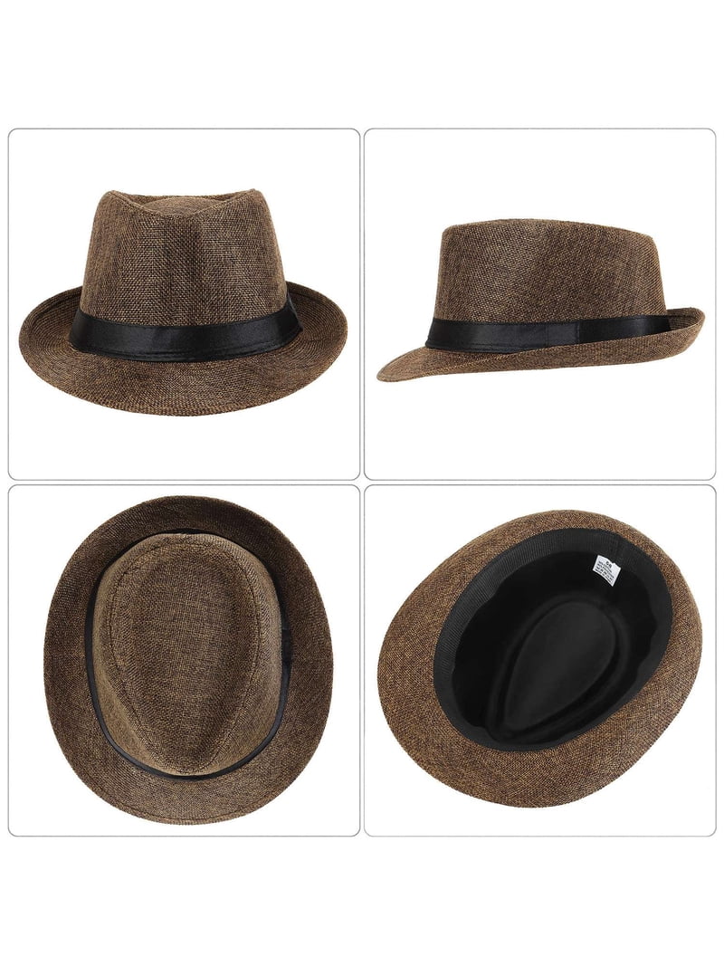 PULLIMORE Straw Fedora Hat for Men Summer Trilby Cuban Sun  display picture 1