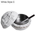 thumbnail image 2 of Zeus Creative Ashtray Card Slot Cement Cute Spaceman Pattern Soot Holder for Home, 2 of 7