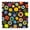 Colored Circles Black Fabric, variant on SheetWorld 100% Cotton Percale Fabric By The Yard, Colored Circles Black, 36 x 44