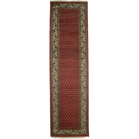 Red Floral 3X10 Indo Botemir Oriental Runner Rug