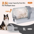 thumbnail image 5 of 10000Pa Strong Pet Vacuum for Shedding Grooming Kit with Hair Clippers & Shedding Brush, Dogs & Cats Hair Remover Vacuum with 2.5L Dust Cup, 3 Levels, 5 Grooming Tools，Low Noise, Blue, 5 of 9