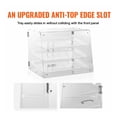 thumbnail image 4 of Pastry Display Case 3-Tier - Commercial Countertop Bakery Display - Acrylic Donut & Cake Case w/ Rear Door - 20.7"x17"x16.3", 4 of 7