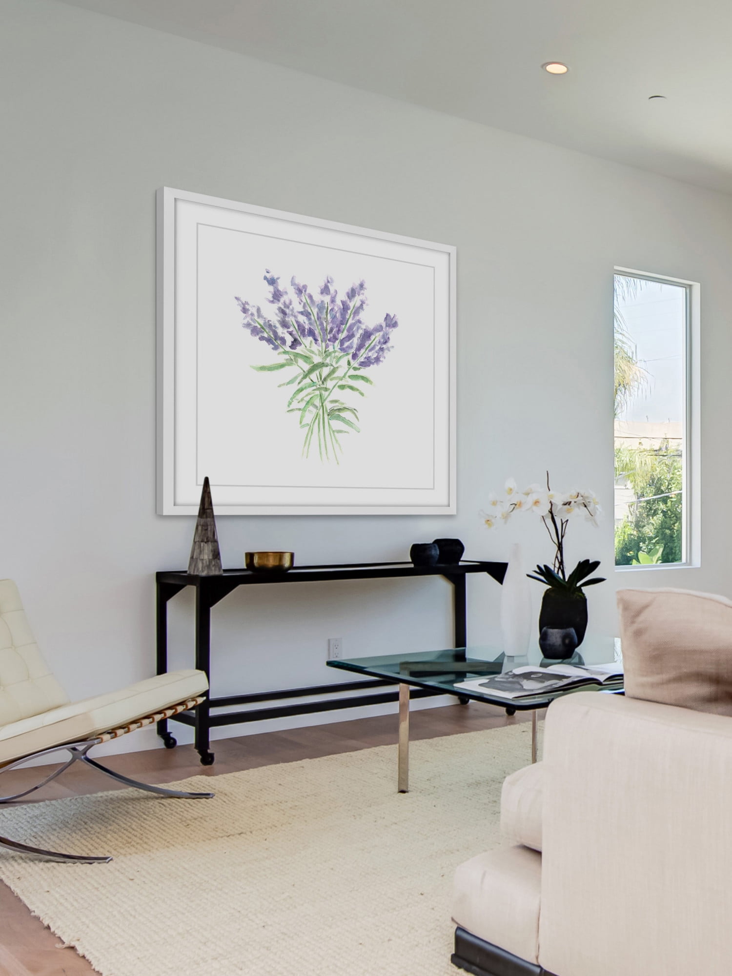 Marmont Hill "Lavender Herbs" by Thimble Sparrow Framed Painting Print