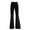 Black-1, variant on PINQI Girls' Flare Leggings High Waisted Pants Dance Bell Bottom Leggings Girls Wide Leg Sport Yoga Pants Workout Bell Bottoms Dance (Brown-2,8-9 Years)