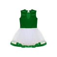 thumbnail image 6 of YONGHS Kids Girls Christmas Santa Claus Costumes Figure Ice Skating Dance Leotard Dress Green 10, 6 of 6