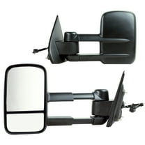 62147-48G - Fit System Towing Mirror Pair for 14-18 Silverado/Sierra 1500, 15-18 2500, 3500, txt black, extendable, dual lens, 1st design, (no signal/power fold/side reflector/BLIS), fold, Heated Pwr