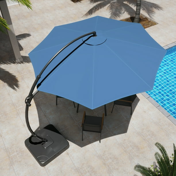 LAUSAINT HOME 12FT Deluxe Patio Umbrella with Base, Outdoor Large