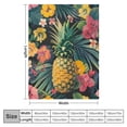 thumbnail image 4 of JRXY Palm Leaves Hibiscus Flowers Hawaii Throw Blanket Ultra Soft Warm All Season Tropical Pineapples Fruit Decorative Blankets for Bed Chair Car Sofa Couch Bedroom White, 4 of 6