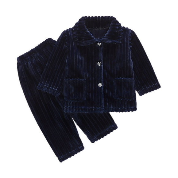 Kids And Boys 2Pc Soft Pajama Set Girls Sleepwear & Robes Navy 120/4 Y—5 Y