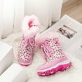 thumbnail image 5 of Dream Pairs Kids Boys & Girls Winter Mid Calf Knee High Waterproof Winter Outdoor Snow Boots Nordic Pink/Owl Size 11, 5 of 5