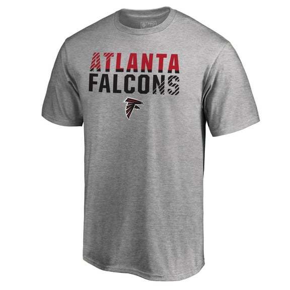 Men's Ash Atlanta Falcons Iconic Collection Fade Out T-Shirt