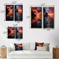 thumbnail image 4 of Designart "Sunset Reflections Dominican Tropical painting II" Sunset Wall Art Set Of 2 - Peach Beach Canvas Set For Living Room Decor, 4 of 7