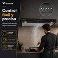 thumbnail image 3 of Campana Extractora Negra Cocina 76 Cm Gabinete Acero Inox, 3 of 7