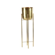 CosmoLiving by Cosmopolitan 39, 46H Tall Dome Gold Metal Planter with Removable Stand (2 Count)