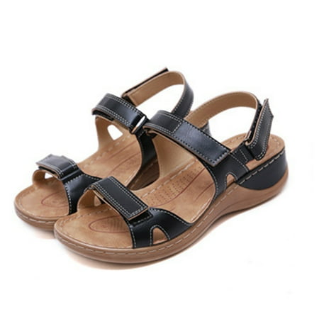 

Summer Savings Clearance 2022! Tagold Sandals for Womens Dressy Summer Sandals Womens Sandals Women Beach Vintage Casual Comfortable Durable Mid Wedge Heel Shoes