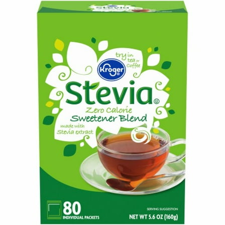 KR Stevia Zero Calorie Sweetener Packets 80 ct - Pack of 2