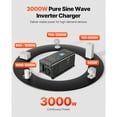 thumbnail image 2 of KFFKFF Pure Sine Wave Inverter Charger, 3000 Watt, DC 24V to AC 120V Power Inverter with LCD Display, Remote Control, Solar Inverter for Off-Grid Solar RV Boat Home, 2 of 9