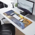 thumbnail image 3 of Large Non-Slip Rubber Base Gaming Mouse Pad - Colorful Galaxy Design: Desk & Keyboard Compatible, Stitched Edges Mousepad (31.5x11.8 inch), 3 of 7