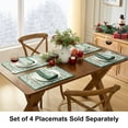 thumbnail image 6 of Christmas Holiday Holly Pinecone Hunter Green Border 70 inch Round Fabric Dinner Tablecloth, 6 of 8
