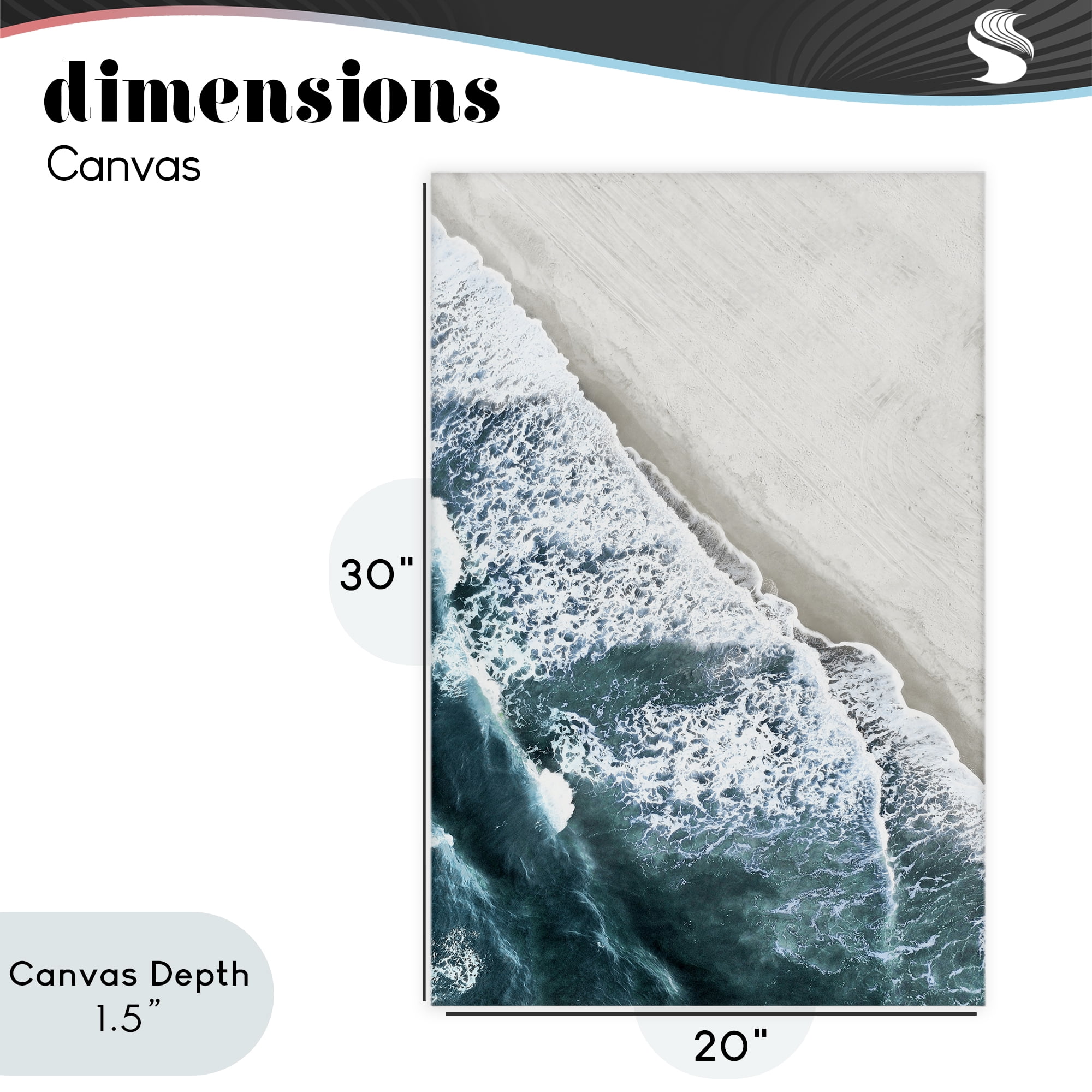 Stupell Industries Corolla Beach Breezy Shoreline Canvas Wall Art, design by Natalie Carpentieri