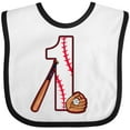 thumbnail image 3 of Inktastic Baseball First Birthday One Year Old Boys or Girls Baby Bib, 3 of 4