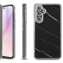 Shockproof Protective Phone Case for Samsung Galaxy A26 5G, by OneToughShield - Marble / Black