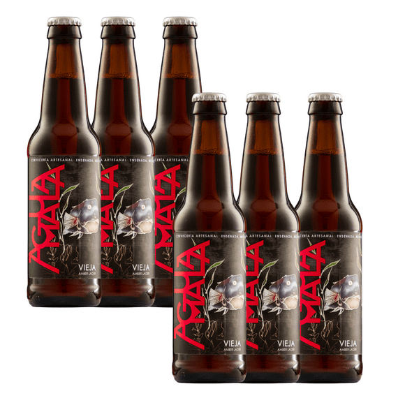 Six Pack Cerveza Agua Mala Vieja Amber Lager 355 Ml Agua Mala Amber Lager