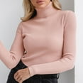 thumbnail image 6 of Uqiangy Casual Womens Long Sleeve T-Shirt Mock Neck Long Sleeve Mock Turtlenecklong Sleeve Y2k Tops For Women Mock Neck Top Mock Turtleneck Women Women’S Slim Fit Long Sleeve Solid T-Shirt One Size, 6 of 9