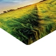 thumbnail image 2 of Ambesonne Green Yellow Fitted Sheet, Wheat Field Nature, Queen Size, Green Yellow, 2 of 3