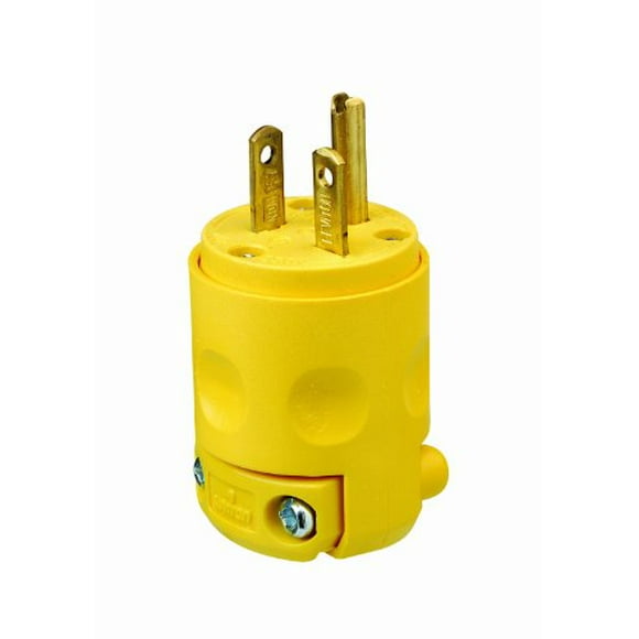 Leviton 620PV 20 Amp, 250 Volt, Plug, Grounding, Yellow