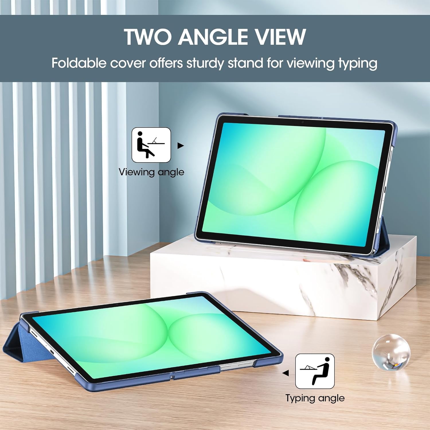 Procase Hard Back Protective Case Compatible with 11" Galaxy Tab A11+ Plus 2025/A9+ Plus 2023 -Darkblue