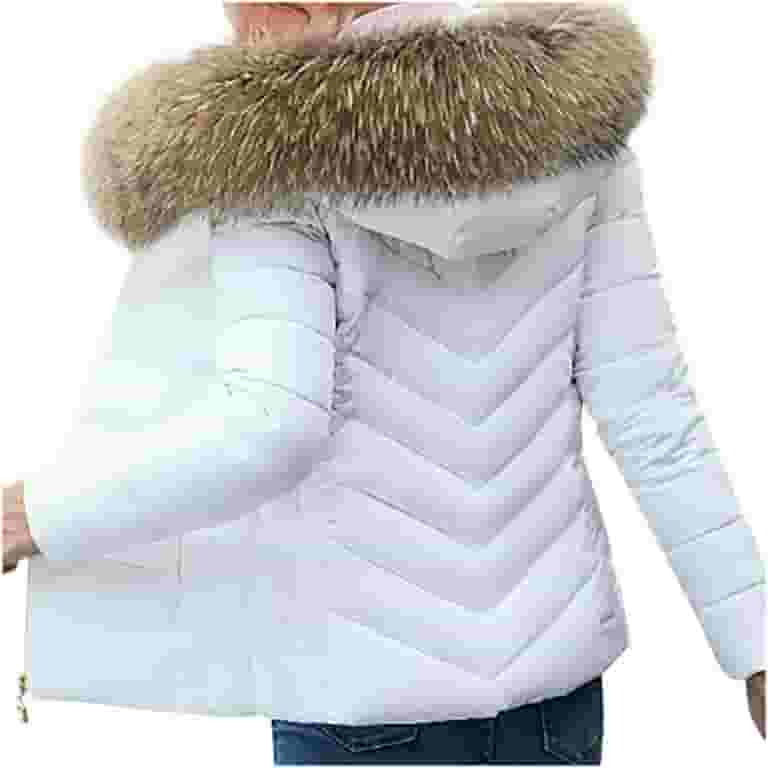 TrendVibe365 Womens Long Puffer Jacket with Hood White Long TrendVibe365 Womens Long Puffer Jacket with Hood White Long
