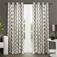 thumbnail image 2 of Exclusive Home Modo Metallic Geometric Grommet Top Curtain Panel Pair, 54"x84", Natural, 2 of 4