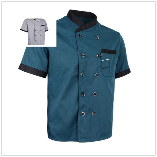 2 Piezas Manga Larga para Hotel, , Pub, para proteger, Ropa para Hombres Colco Chaqueta de chef para hombre