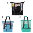 thumbnail image 4 of Matsuzay Bolso de playa 2021, bolso de mano de malla con bolsa térmica aislada, bolso de mano para caminar en la playa, vacaciones de verano, Almacenamiento y organización del hogar azul Matsuzay HA005282-02, 4 of 6
