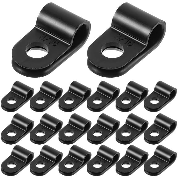 WRITWAA 200Pcs Black PVC Ethernet Cable Clips with Screws for Organizing Wires and Cables Indoors and Outdoors