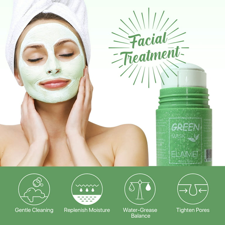 Elaimei Green Tea Mask Sticks, Face Moisturizes Oil Brazil