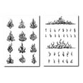thumbnail image 5 of 2PK Mylar Painting Stencils Camouflage Airbrush Craft RC Drone Mask FLAMES FIRE, 5 of 5