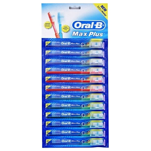 Oral B Max Family Pack Multicolored Toothbrushes With Travel Covers 12