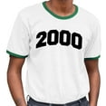 thumbnail image 2 of 2000 College Style Ringer Tee Shirt Unisex Small White/Kelly Green, 2 of 5
