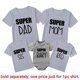 thumbnail image 1 of Super Dad Mom and Baby Family Matching Outfits Cotton Family Look Daddy Mother and Kids Tshirts Baby Rompers Father's Day GiftsMom-XL Gao Jinjia LED, 1 of 2