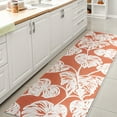 thumbnail image 5 of JONATHAN Y HAWAII 2 x 8 Runner Rug, Tobago Two-Tone Monstera Leaf - Orange/Ivory, HWC100A-28, 5 of 10