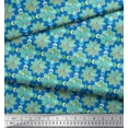 thumbnail image 2 of Soimoi Blue Heavy Canvas Fabric Multicolor Mandala Print Sewing Fabric Yard 58 Inch Wide, 2 of 3