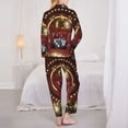 thumbnail image 3 of KLL Casino King And Playing Cards Print Women's Long Sleeve Pajamas with Pants Sleepwear Loungewear 2 Set-Large, 3 of 8