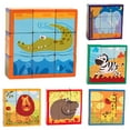 thumbnail image 2 of Bloques de rompecabezas de dibujos animados, actividades de aprendizaje, juego de combinación de formas educativas tempranas Montessori para , Baoblaze Rompecabezas, 2 of 8