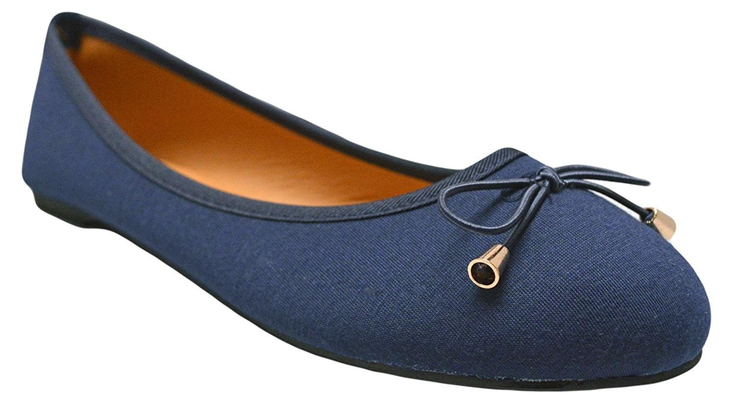 comfortable navy flats