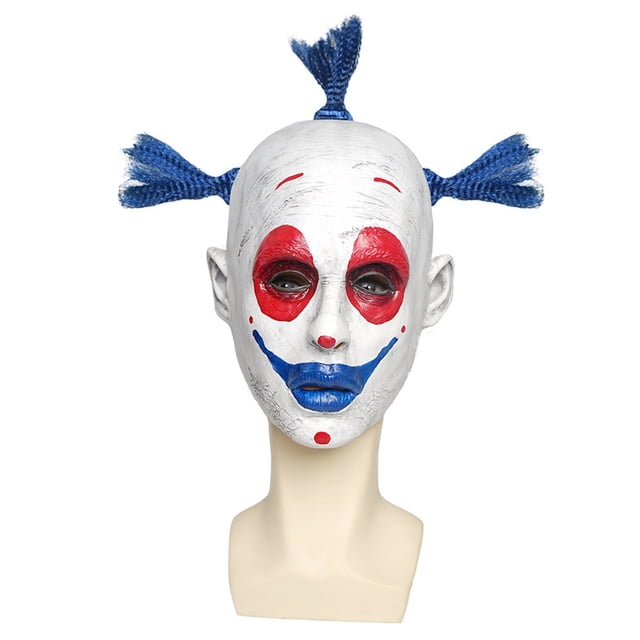 Máscara de látex con forma de payaso melancólico para disfraz de carnaval de Halloween