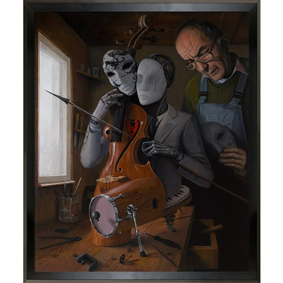 La Pastiche Adrian Borda Artist in Love III Framed Fine Art Print